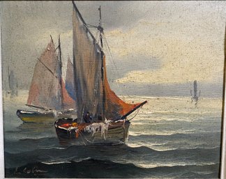 E. Colin, Bretonian, Oil On Canvas, 19th Century