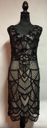 Black Sequin And Beaded Dress From JS Group Size 6