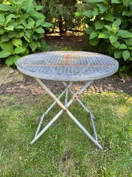Metal Outdoor X Base Side Table