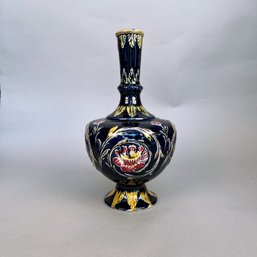 Blue Glazed Ceramic Vase, Modern