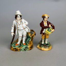 Two Small Staffordshire Porcelain Shepards