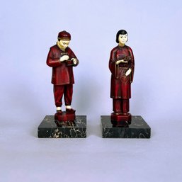 Pair Of Composite Chinese Figurines, China, Modern