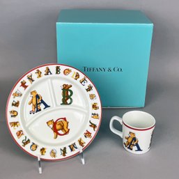 Tiffany & Co. Alphabet Bears Pattern Childs Mug And Plate, 1994