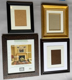 Four Picture Frames - 1 Gold, 1 Wood, 1 Black And 1 Textured (good For A Gallery Wall)