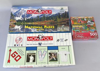 Monopoly Board Games: New York Yankees Collectors Edition And National Parks Edition