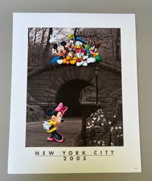 Disney  Design Group, New York City 2005:  Disney Characters At Play In Central Park, Chromolithograph