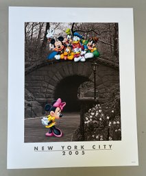 Disney  Design Group, New York City 2005: Disney Characters At Play In Central Park, Chromolithograph
