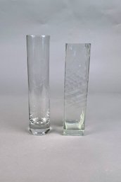 Two Tall Bud Vases , C. Late 20th Century