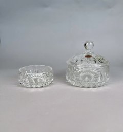Two Small Crystal Bowls By Gotham, C. Late 20th Century