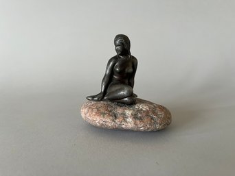 The Little Mermaid Seated On A Rock