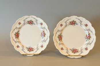 Two Royal Albert 8'dessert Plates In Tranquility, England