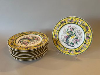 Set Of 10 Vintage Black Knight Phoenix 10' Dinner Plates
