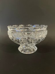 Pressed Glass Footed Centerpiece Bowl