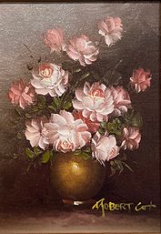 Robert Cox ( ) Miniature Floral Still Life