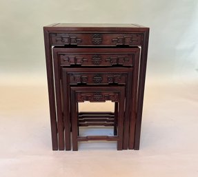 Set Of Four Contemporary Chinoiserie Style Nesting Tables
