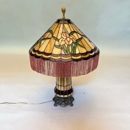 Tiffany Style Stained Glass Table Lamp And Shade, Modern