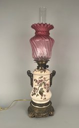 Hand Painted Porcelain Gone With The Wind Lamp