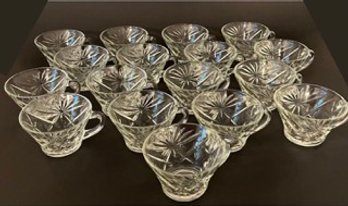 Set Of 17 Glass Punch Cups