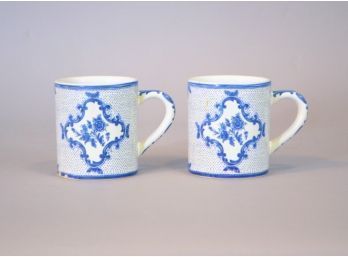Pair Of Tiffany & Co. Delft Mugs