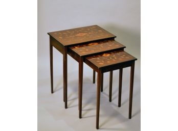 Dutch Marquetry Nest Of 3 Tables