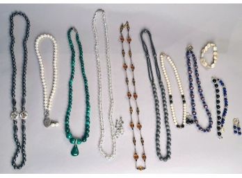 Group Of Beaded Fashion Necklaces, Bracelets And Earrings
