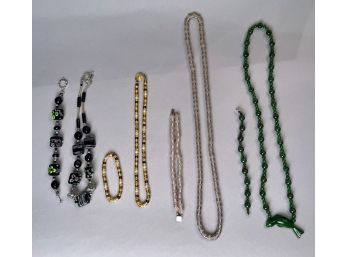 Four Matched Beaded Necklace And Bracelet Sets
