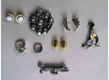 Group Of Sterling Silver And Other Fashion Jewelry