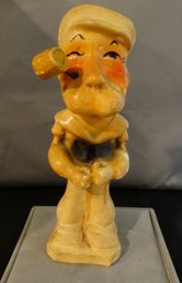 Carnival Chalkware Popeye With Big Pipe, Very Scarce
