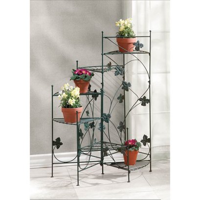 Spiral Staircase Ivy Pattern Plant Stand
