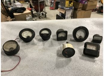 Collection Of Small Vintage Gauges
