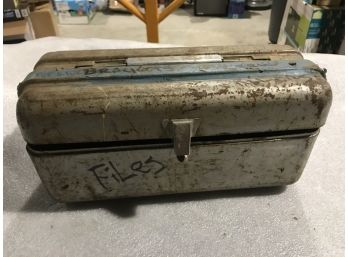 Vintage Tool Box With Heavy Files