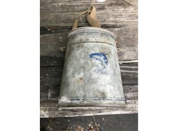 Vintage Fishing Bait Bucket