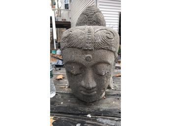 Large Solid Rock Buddha Statue Head