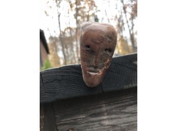 Unusual Face Carved Cane