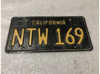Vintage California License Plate
