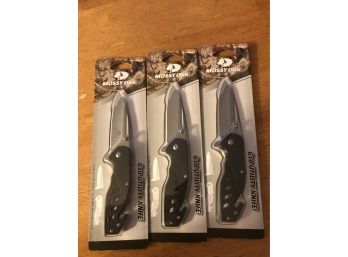 Three Pack Of G10 Utility Hunting Knives - New