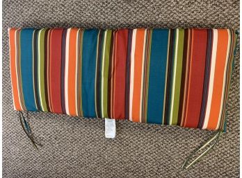 Striped Indoor Outdoor Cushion - New - Measures 44 X 18 X 4'.