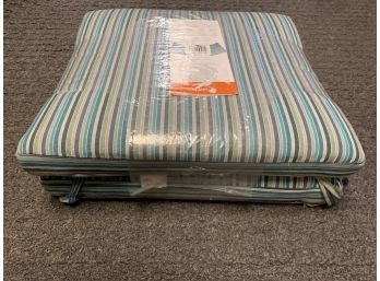 Sunbrella Blue Striped Cushion Set - Set Of Four Cushions