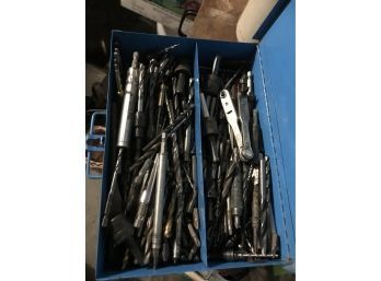 Metal Box Full Of Drill Bits And Punches