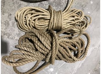 Four Sections Of  Various Lengths Of Rope