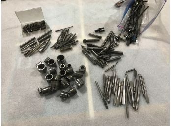 Collection Of Bits, Vintage Sockets, Saw Blades And More