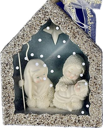 Snow Dream Nativity Shadowbox Ornament