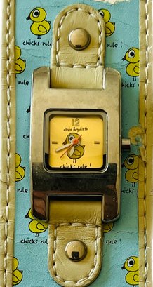 Vintage Wrist Watch - Signed 'David & Goliath Chicks Rule'