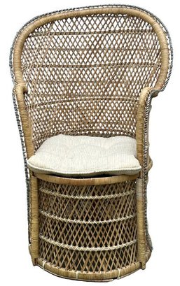 Woven Cane Emmanuelle Style Chair