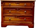 Antique Chest Of Drawers - Distinctive Carving - Beautiful Original Hardware