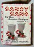 Vintage Candy Cane Porcelain Candle Holders - Never Used & In Original Box