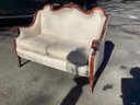 Elegant Carved And Upholstered Vintage Settee