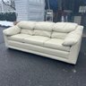 White Leather Sleeper Sofa