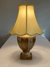 Vintage Italian Florentine Style Pottery Lamp With Shade & Finial