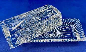 Vintage Waterford Crystal Covered Butter Dish